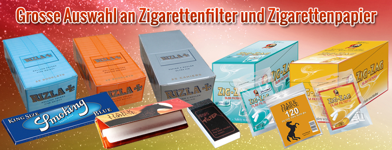 Zigaretten selber Drehen / Zigaretten selber Rollen mit Zigarettenfilter und Zigarettenpapier günstig online kaufen / bestellen im Online Tabak Shop von Tabac-Trends.ch